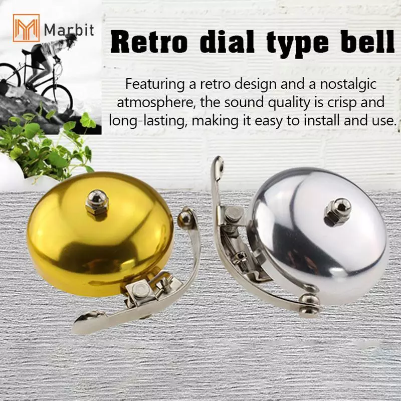 [Mar-T] Chuông Xe Đạp Retro Giải Trí Xe Đạp Mặt Số Chuông Nhôm Bạc Vàng Cà Phê Nâu Chuông Xe Xe Đạp