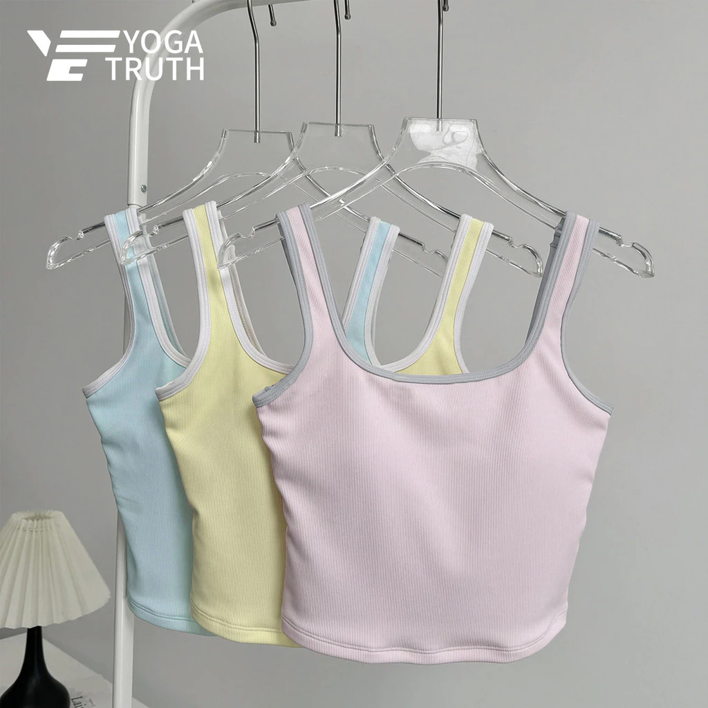 [YOGATRUTH] (Đệm cố định) Áo ngực thể thao kháng khuẩn Hỗ trợ cao Áo Vest thân thiện với da Yoga Pilates