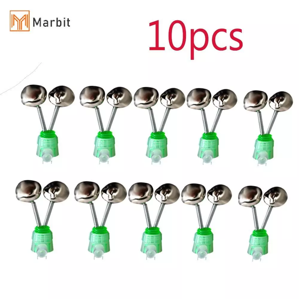 [Mar-T] 10 Cái / bộ Đôi Chuông Xoắn Ốc Câu Cá Cắn Báo Động Ngoài Trời Đêm Cá Chép Cần Câu Đầu Kẹp Dụng Cụ Phụ Kiện