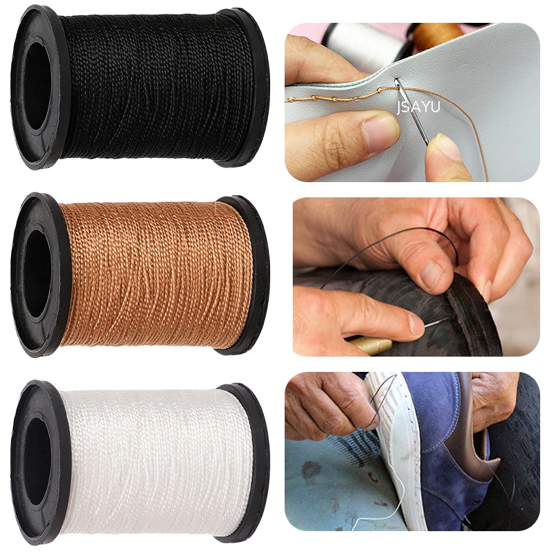 0.7mm 300m Bộ May Da DIY Da May Awl Kim Có Tay Cầm Đồng Bộ Da Canvas Lều Giày Dụng Cụ Sợi nylon chắc chắn  JS