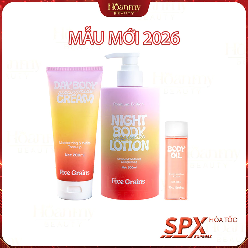 Kem dưỡng Cao cấp Five Grains trắng da Niacinamide, Alpha-Arbutin nâng tone ban ngày 200ML