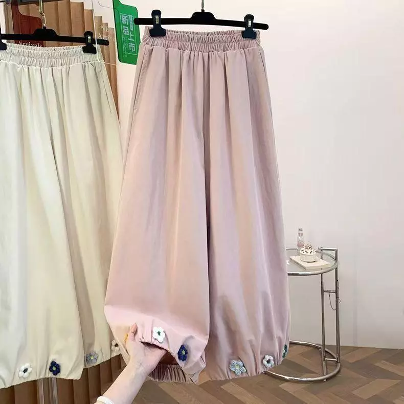 [Giảm Giá] Quần ống rộng eo cao phong cách Mori, dáng hoa bud drap mềm, dài mắt cá chân, mặc thường ngày