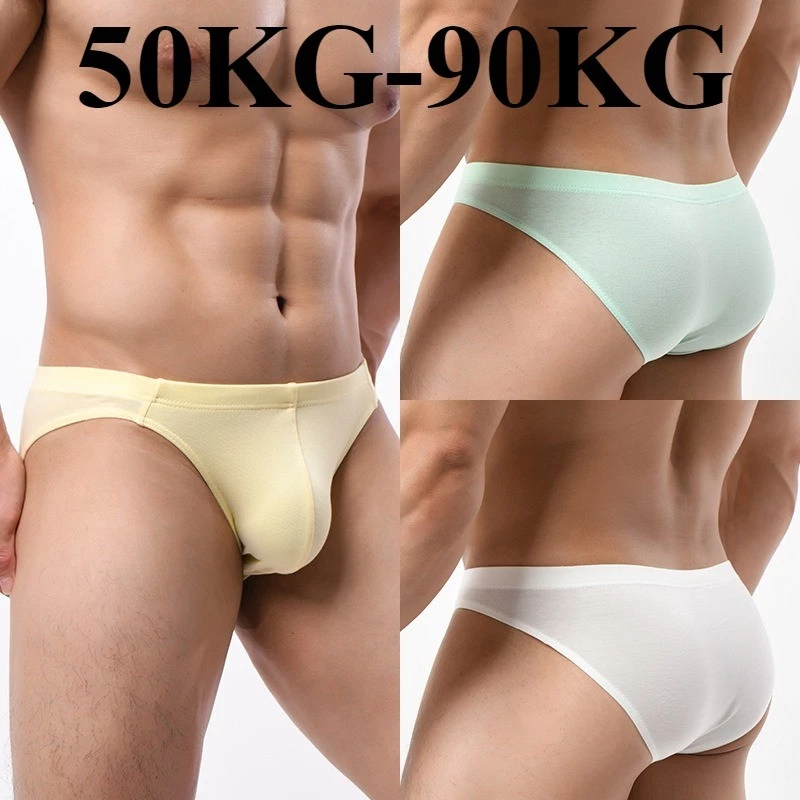 Quần lót nam cotton nguyên chất thoáng khí thể thao màu trơn quần tam giác đơn giản