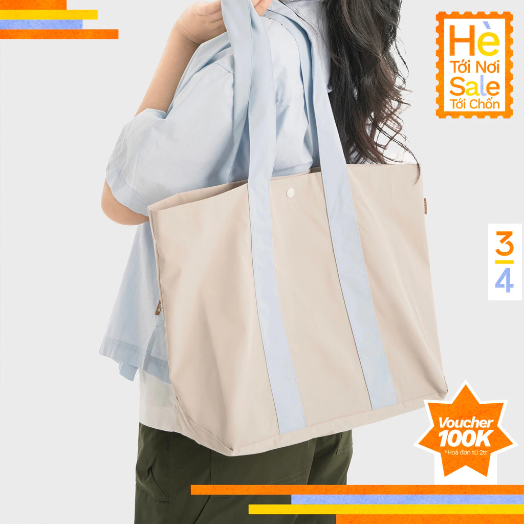 3PhầnTư - Túi Tote Viền Nổi LLBeans Vải Thế Hệ Mới Elasterell-p Cotton like - ATTU25001