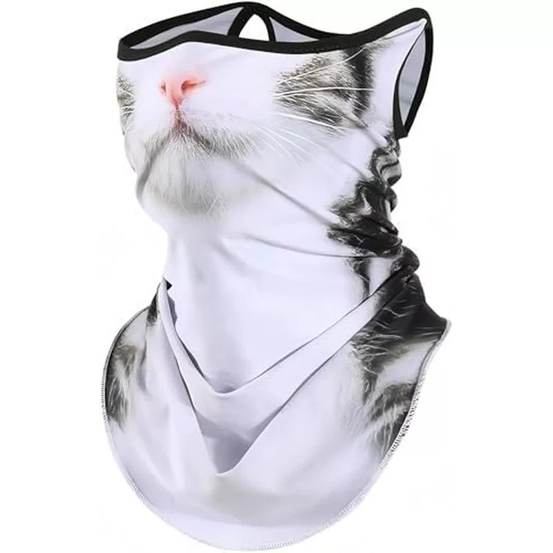 Mặt nạ Bandana dễ thương, Khăn quàng cổ động vật 3D có móc tai cho trượt tuyết Đi bộ đường dài cưỡi ngựa thể thao ngoài trời