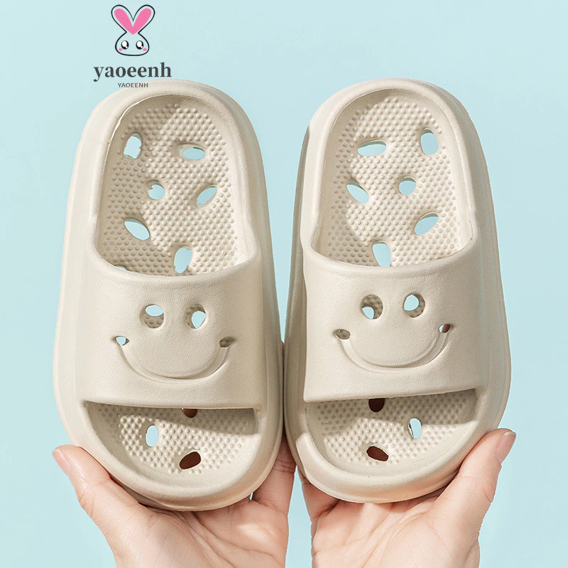 【YAOEENH】Chiều Dài Bên Trong 15-22CM Bé Trai Bé Gái Tắm Dép Phòng Tắm Mùa Hè Chống Trơn Trượt Rỗng Rò Rỉ Trong Nhà Hộ Gia Đình Đế Mềm Dép Hàng Có Sẵn Vận Chuyển Nhanh