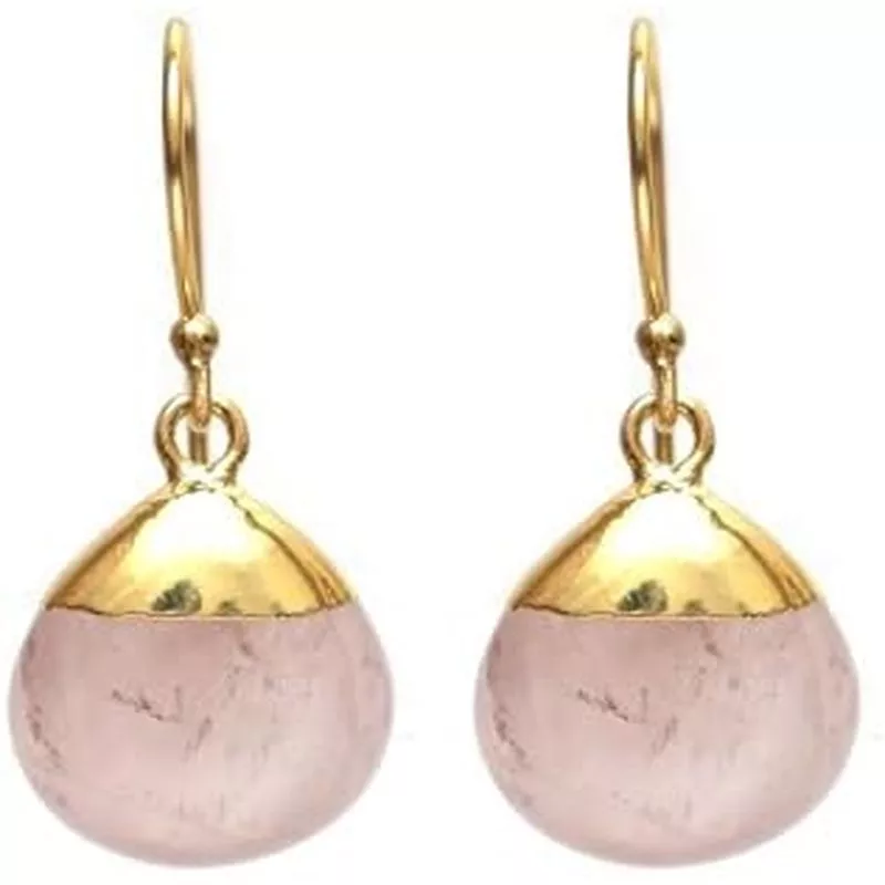 Gempires Ngọc Lê Tự Nhiên Cabochon Móc Bông Tai, Thiền Bông Tai, Trang Sức Handamde, Quà Tặng Cho Nàng