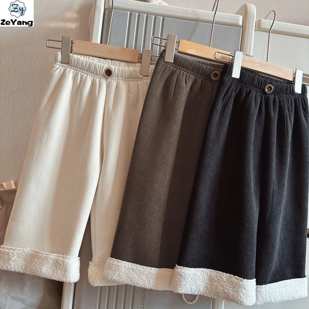 [ZY] 70-150 Quần lông cừu cho trẻ em Quần ống rộng dày mùa thu đông cho bé Quần ấm áp thời trang rộng rãi tất cả-