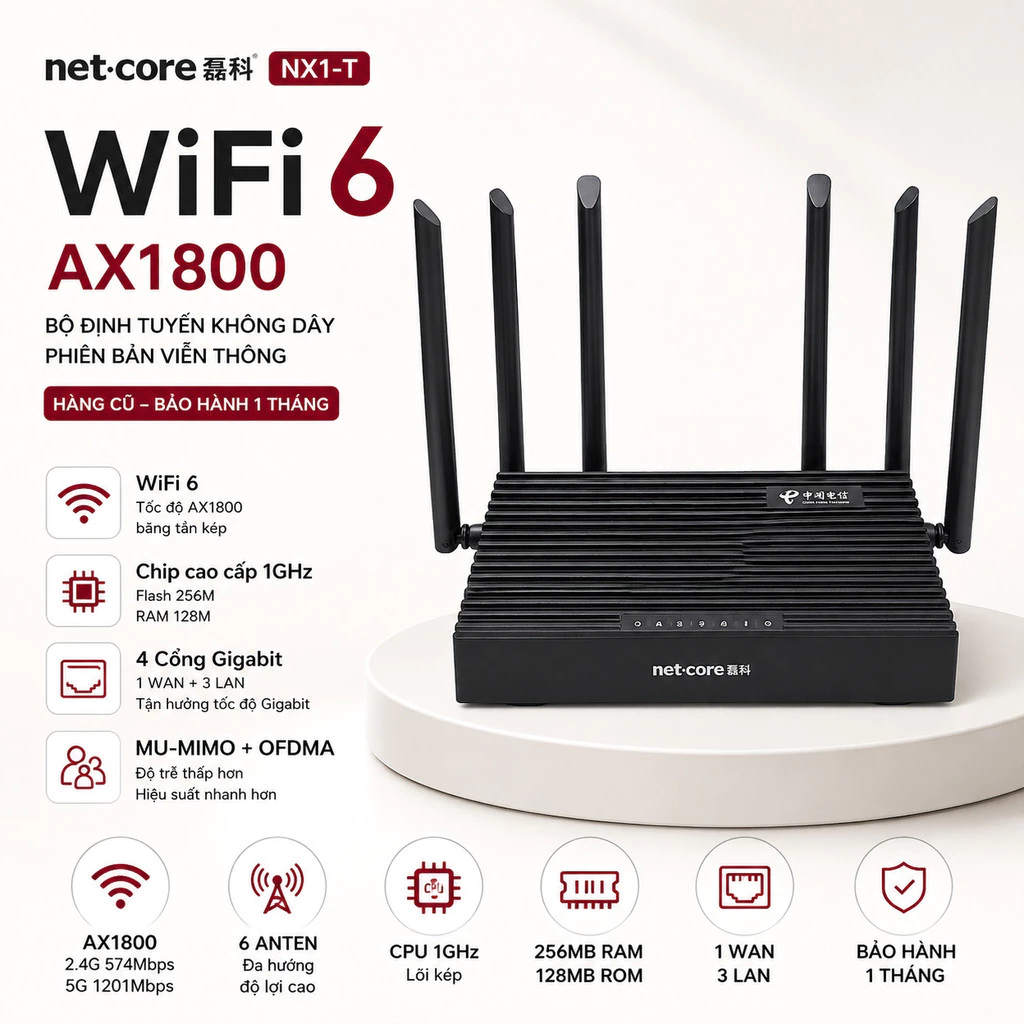 QUA SD - Ruijie RG-MA2822 NX1T NETCORE  RG-MA2862 RG-MA2820 MESH WIFI6 AX1800 HÀNG qua sử dụng