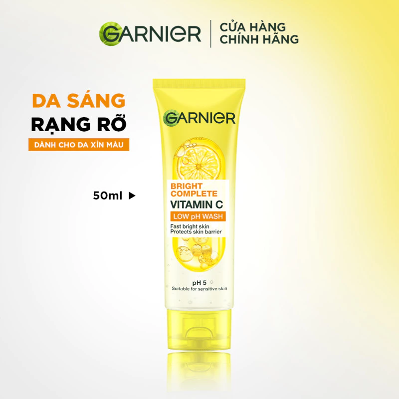 [HÀNG TẶNG KHÔNG BÁN] Sữa rửa mặt dạng Gel độ PH 5 cân bằng cho mọi loại da - Garnier Low PH Gel Wash 50ml