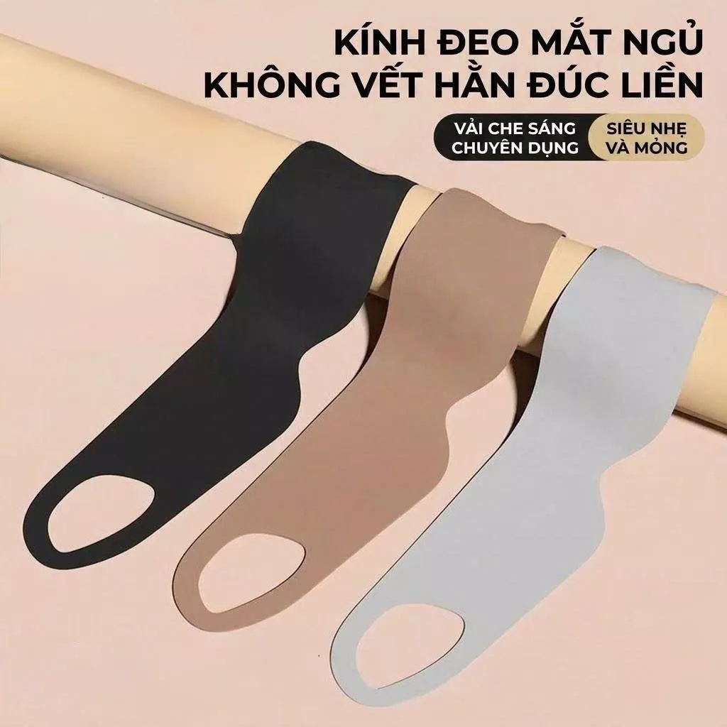 Bịt mắt ngủ vải su che sáng êm ái, hỗ trợ ngủ ngon, thoải mái khi nghỉ ngơi