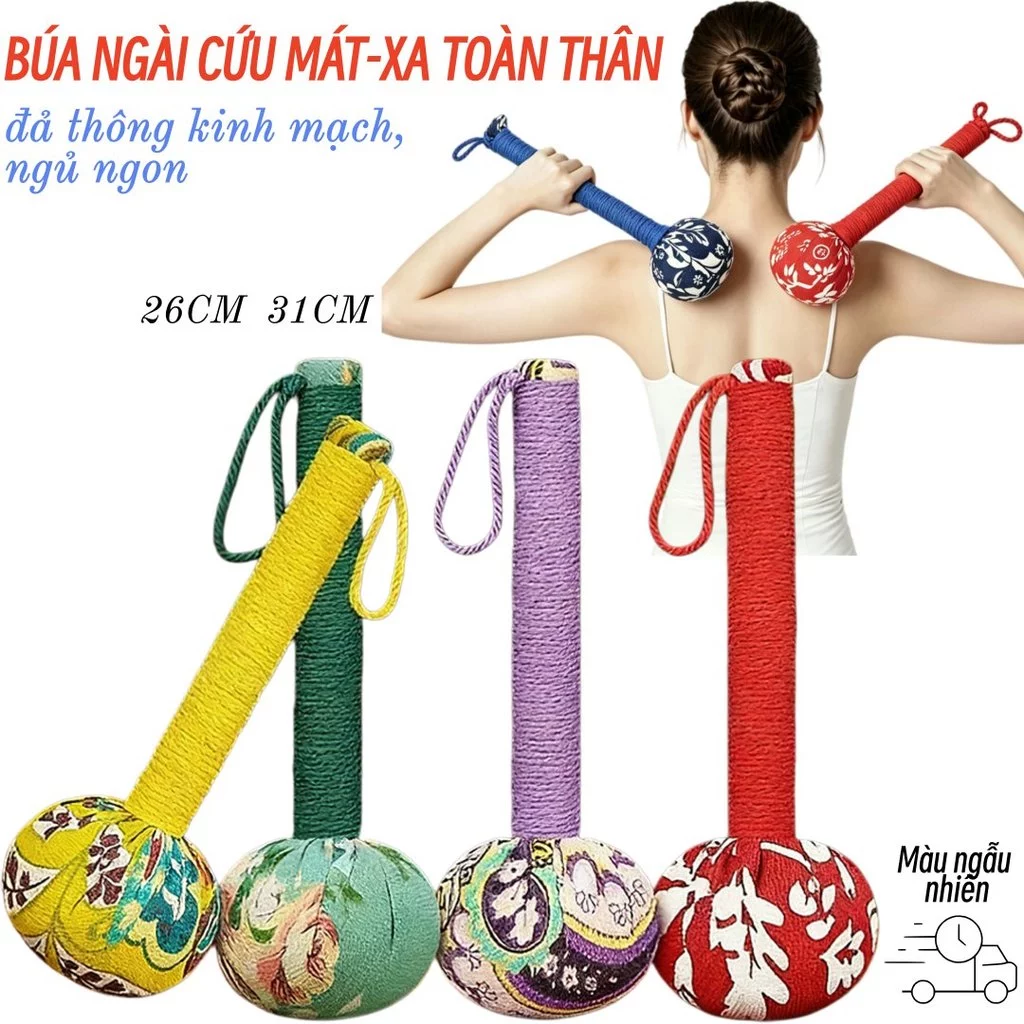 Búa ngải cứu massage toàn thân,dưỡng sinh đấm lưng thông kinh,lưu thông máu,ngủ ngon-Quà ý nghĩa