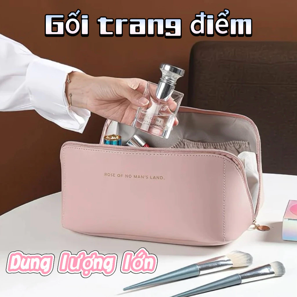 Gối trang điểm túi công suất lớn không thấm nước PU vật liệu dễ dàng mang theo