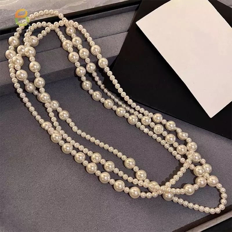 Vòng cổ nữ nhiều lớp giả ngọc trai thời trang, phù hợp cho các bữa tiệc