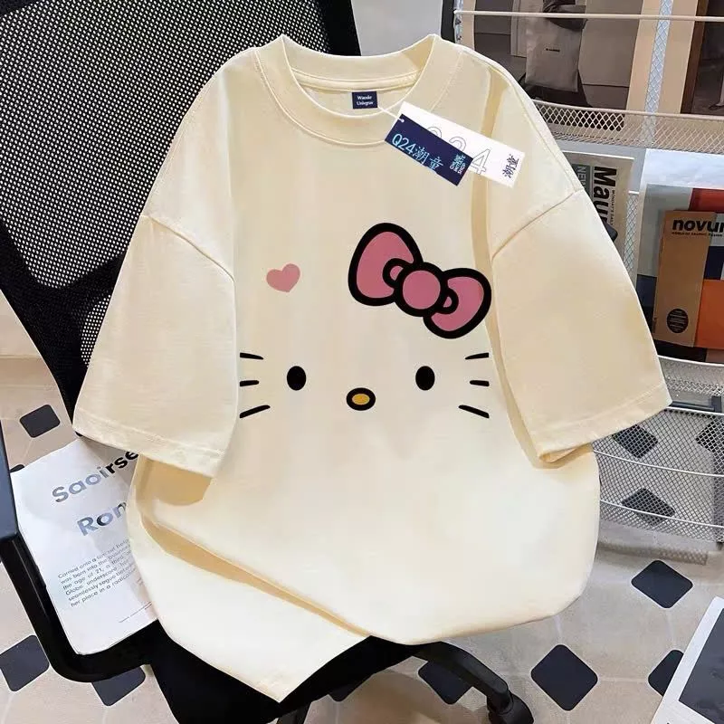 Áo thun phông form rộng 100% cotton BIG SIZE nữ hè - mèo đơn giản -thuba94