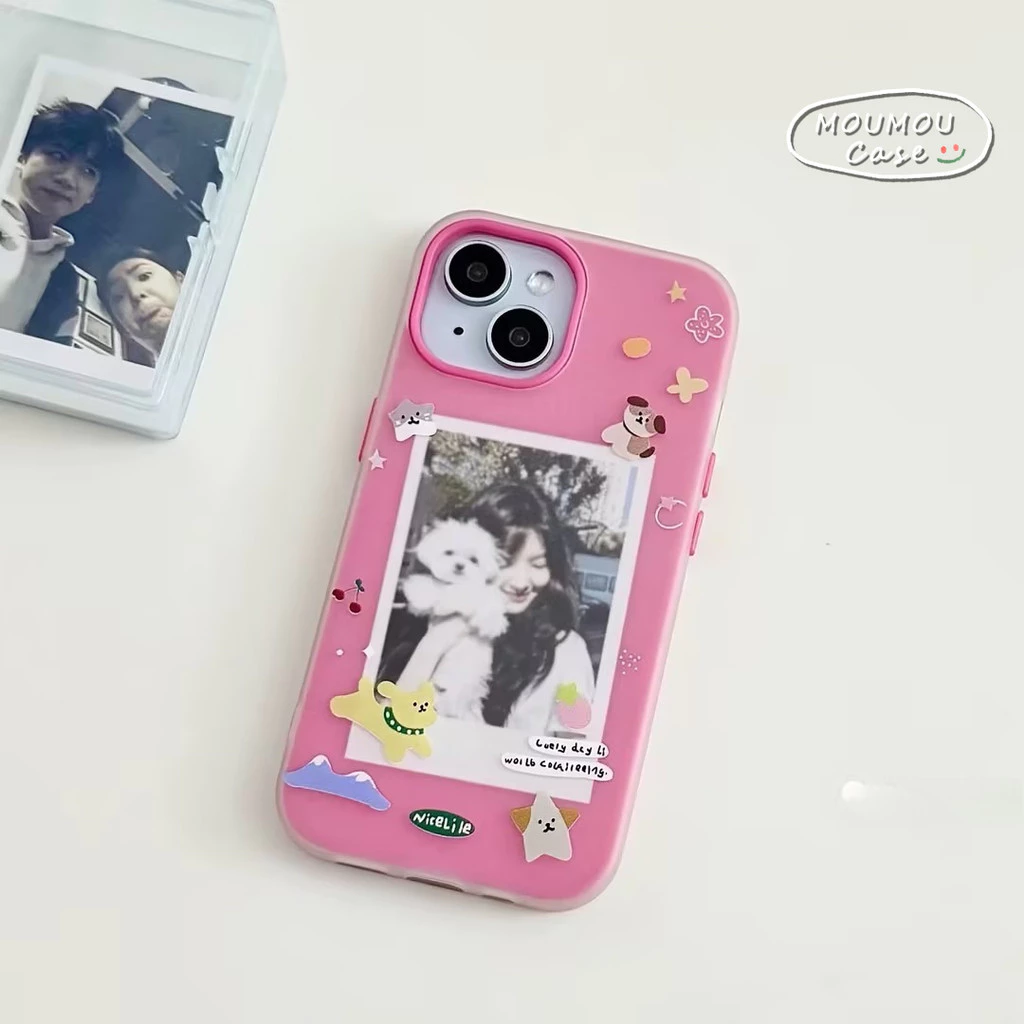 Ốp Lưng IPhone 13 11 14 16 17 15 12 Pro Max 7 8 Plus Air X XS Ốp Lưng Mềm 2 Trong 1 Hình Chú Cún Hoạt Hình Dễ Thương Mới