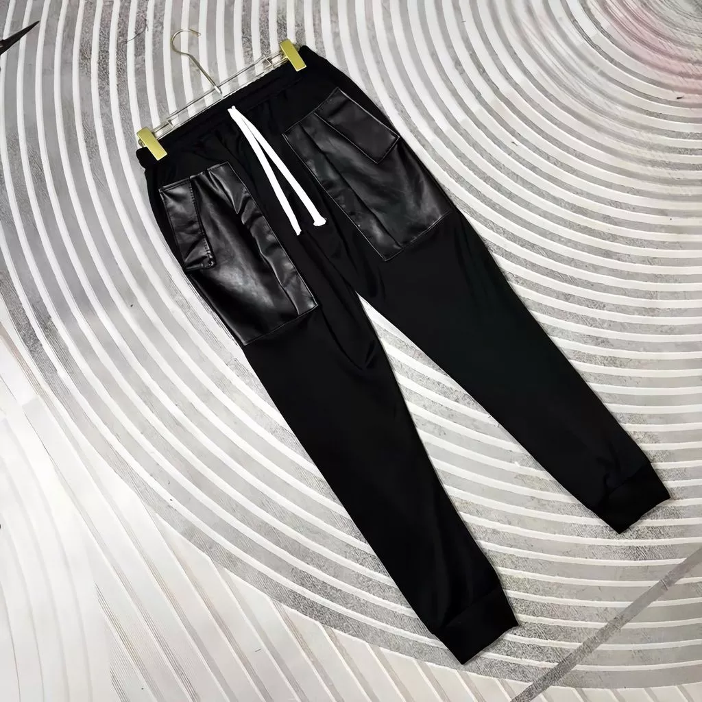 Quần Dài Jorgger Nam Phối Túi Da Siêu Đẹp Chất Nỉ Co Dãn Bo Gấu Chuẩn Đẹp Cao Cấp Top Boy Phố