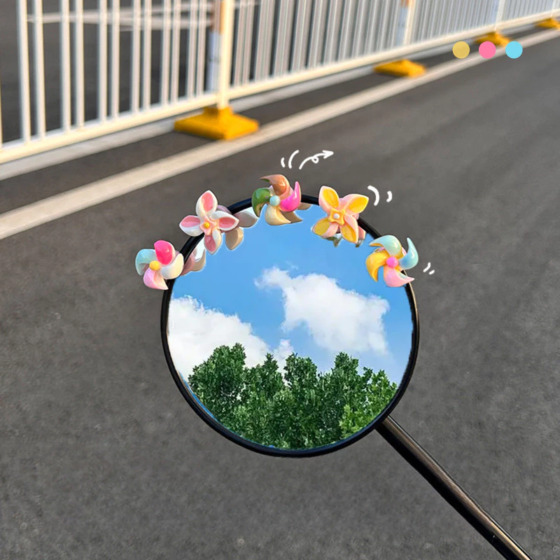Xe máy quay nhỏ Windmill nhựa Sticker, Handmade DIY Phụ kiện Sáng tạo Ring Hairpin Điện thoại trường hợp trang trí
