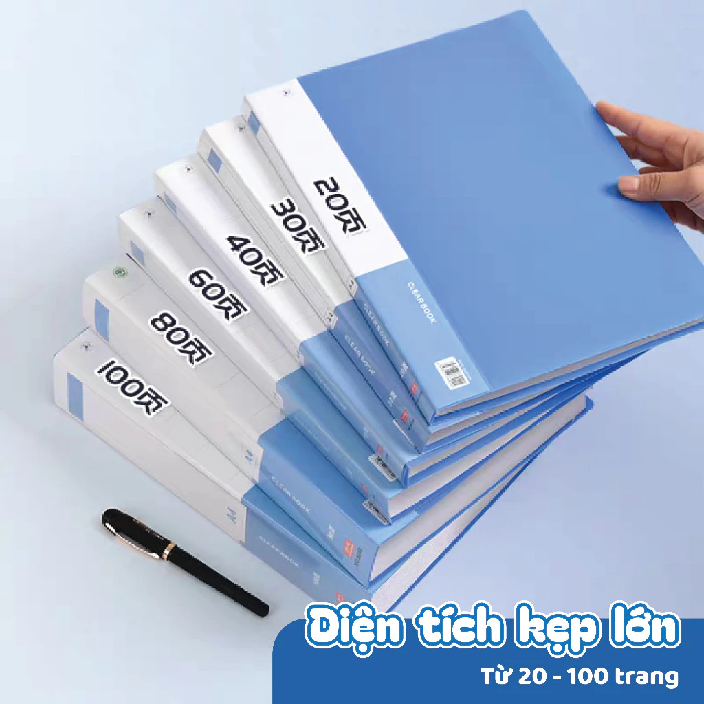 Tệp Đựng Tài Liệu Nhiều Ngăn A4 30/40/60 Lá - File Lá Nhựa Dẻo Trong Suốt, Thiết Kế Cho Văn Phòng Và Học Sinh