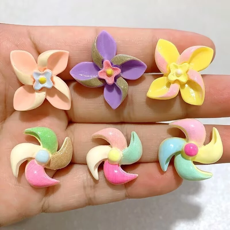 Charm Stickers Nhỏ Windmill Nhựa Stickers, Handmade DIY Phụ kiện Sáng tạo Xe Ring Điện thoại Trường hợp Trang trí