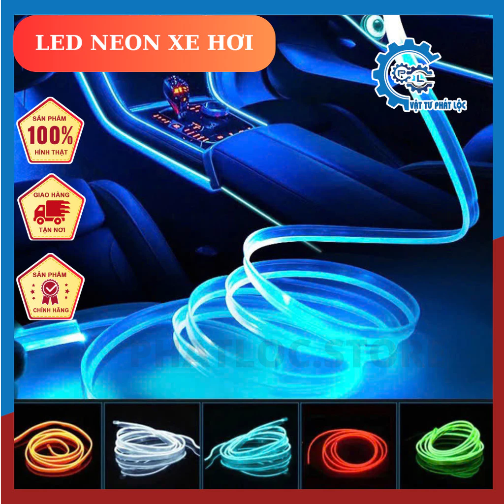 Dây đèn LED neon Trang trí Xe hơi 3M/5M trang trí xe hơi nguồn USB, sang trọng, dày 2.3mm có thể cắt tự do