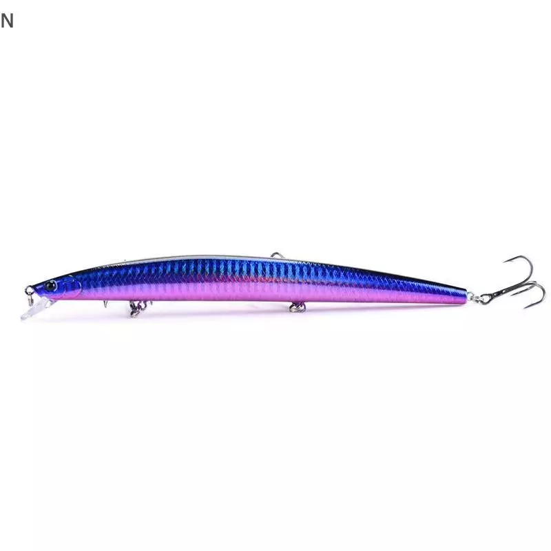 NS 18cm 24g cá dài lớn Minnow câu cá biển mồi nhử 3D mắt Móc chắc chắn mồi NS