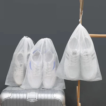 Set 10/50 Túi Đựng Giày Dép Vải Không Dệt Đa Năng Dây Rút, Chống Bụi, Chống Thấm Nước, Tiện Lợi Khi Du Lịch & Cất Giữ