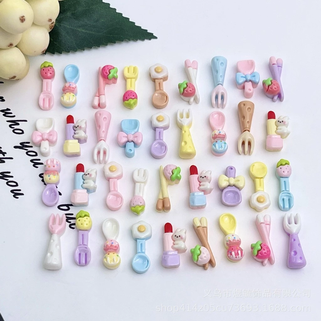 Charm Resin Patch Phụ kiện DIY, Điện thoại di động Cốc nước Kem Glue Trang trí Phụ kiện nhỏ
