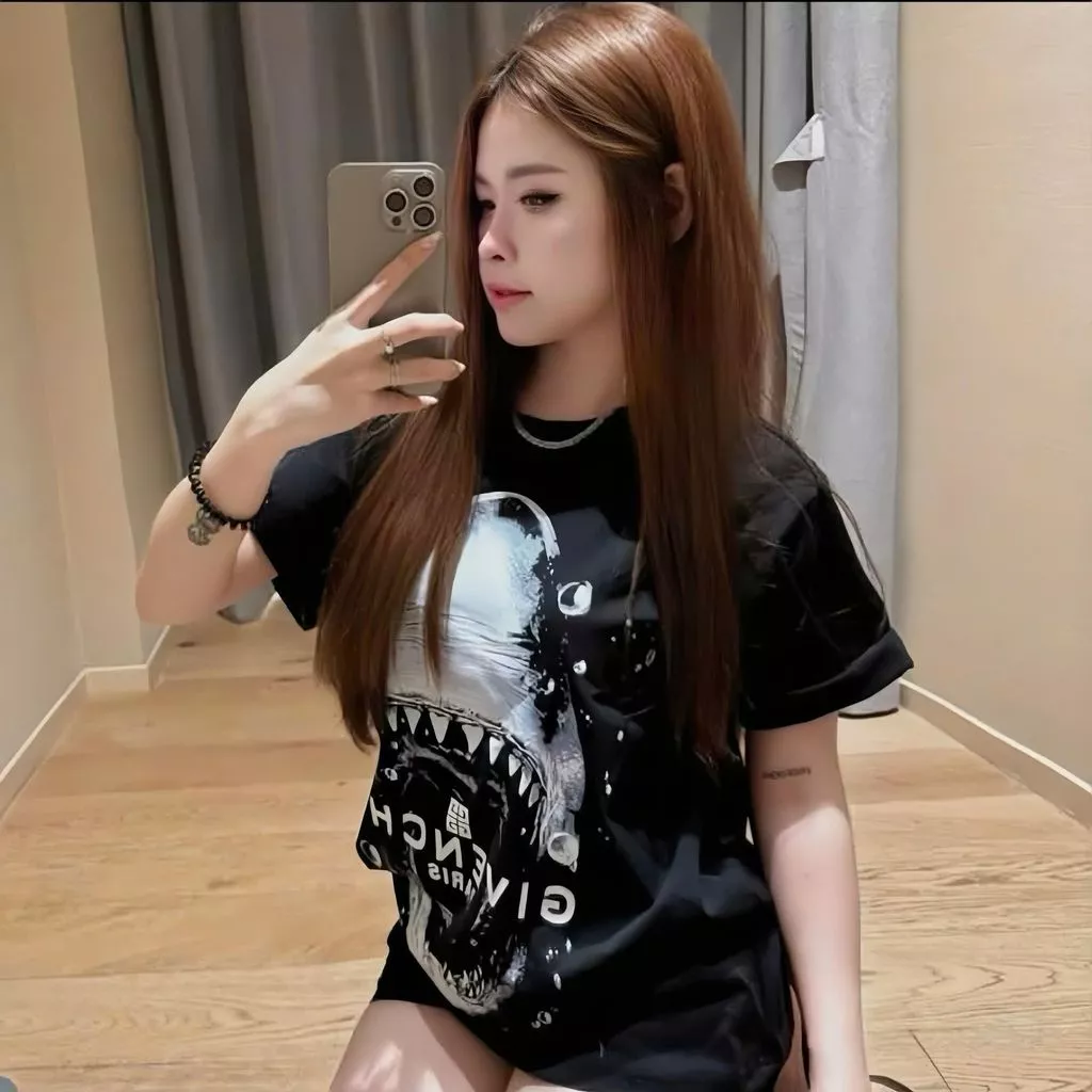 Áo Thun In Hình Cá Mập Siêu Nét Cực Chất Co Dãn Thoáng Mát Nam Nữ Cổ Tròn Hot Hit