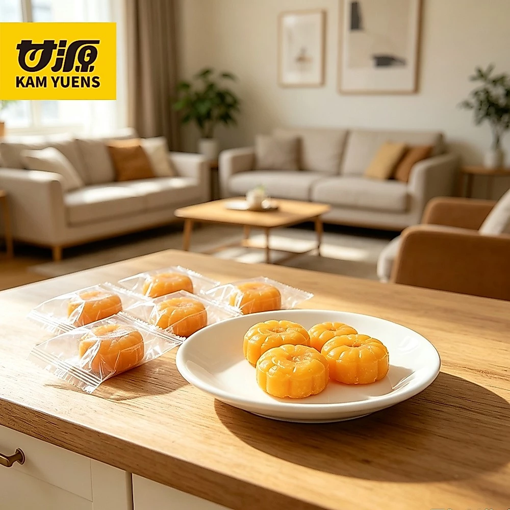 Kẹo dẻo vị cam trái cây thơm ngon, món ăn vặt hấp dẫn.