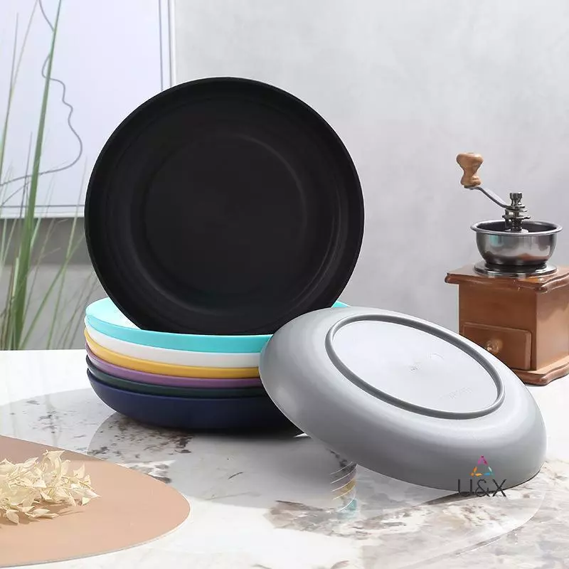 Bộ đồ ăn bằng nhựa U & X Bộ 4 đĩa chống cháy và nhẹ cho chuyến dã ngoại cắm trại Cuộc phiêu lưu ngoài trời MỚI