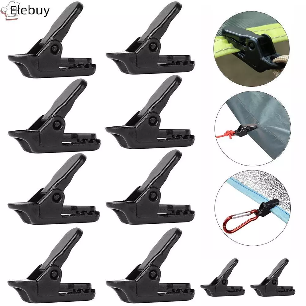 [Ele-T] 10 Cái Kẹp Bạt Bạt Kẹp Móc Treo Lều Cắm Trại Sinh Tồn Thắt Chặt Dụng Cụ Cho Cắm Trại Ngoài Trời Hike Thiết Bị Cắm Bán Buôn