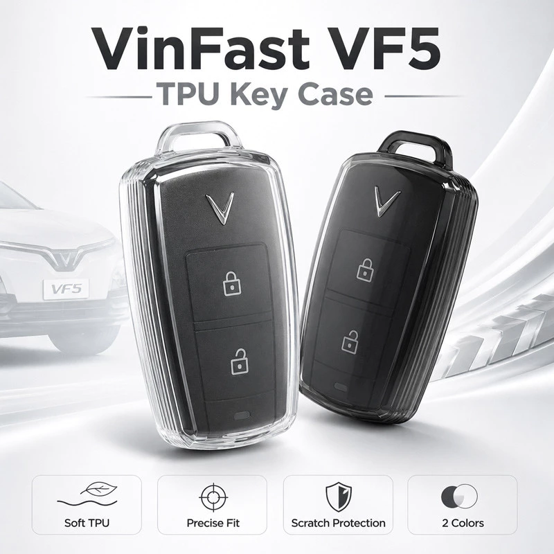 Ốp bảo vệ chìa khóa TPU, phụ kiện móc khóa thời trang cho xe VinFast VF5