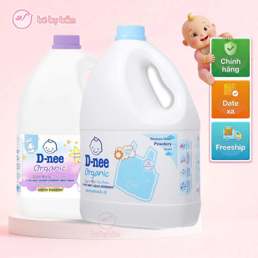 ✨ [TEM ĐẠI THỊNH] Dung Dịch Giặt Dnee Thái Lan 3L Chính Hãng - Mềm Vải Thơm Lâu, Voucher Extra