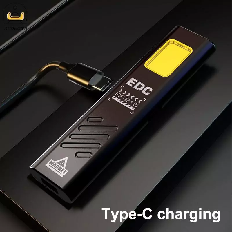 GUOUQNA LED Móc Khóa Đèn Pin Sạc 550LM Mini Di Động Đèn Pin Nhà Thơ Đèn Lồng Lũ Làm Việc Có Nam Châm Cho Khẩn Cấp