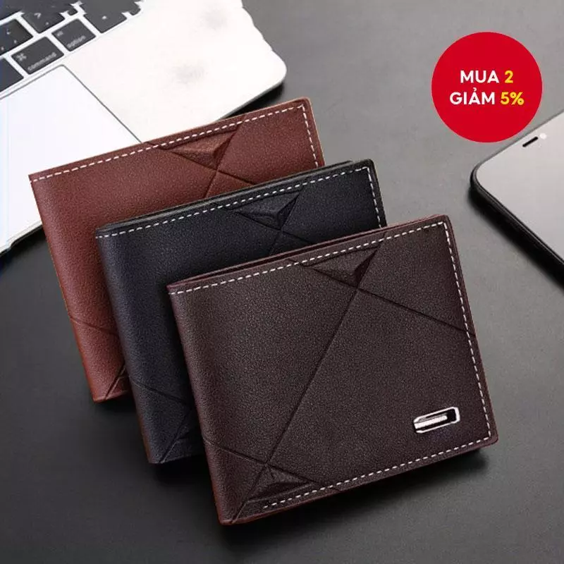 Ví Da PU Mỏng Dành Cho Nam, Kiểu Gập Đôi, Đựng Tiền Xu Và Thẻ, Thích Hợp Làm Có Thể Dùng Làm Quà Tặng., Mùa Hè Hoặc Mọi Mùa.