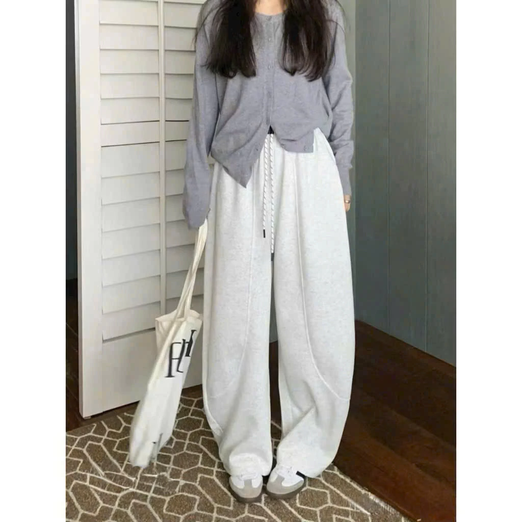 Quần Nỉ Nữ Ống Rộng Chất Nỉ 2 Da Mềm MỚI Phối Viền CÓ DÂY RÚT CỰC ĐẸP K&B FASHION