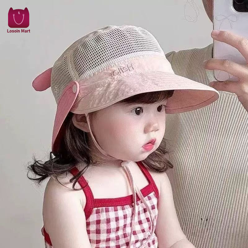 Mũ ngư dân cho bé, mũ chống nắng mùa hè, dành cho bé trai và bé gái, nhẹ, thoải mái và thoáng khí.
