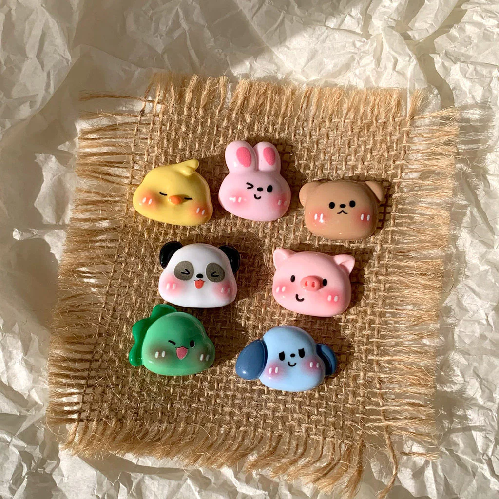 Charm Stickers Bunny Cub 3D Stereo Patch Handmade Phụ kiện DIY Vỏ điện thoại Mũ bảo hiểm Cốc nước trang trí