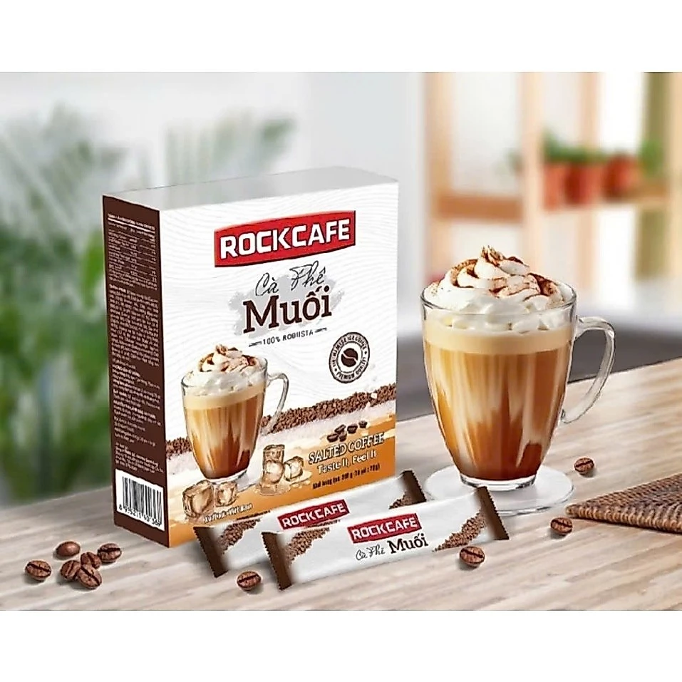 Cà Phê Muối RockCafe Hoà Tan Cao Cấp (Hộp 10 Gói x 20g)
