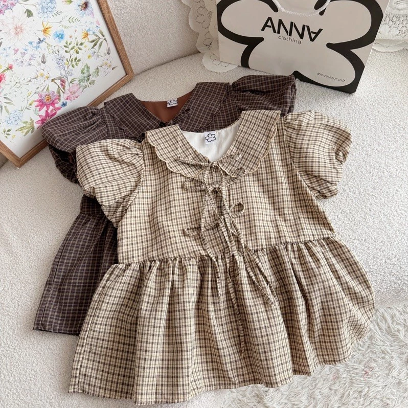Áo Kiểu Nữ Buộc Nơ Cổ Hoa Anna - Luca Top