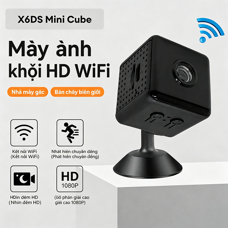 Camera WiFi không dây X6DS Home, HD 1080P, lưu trữ thẻ TF, giám sát trong nhà…