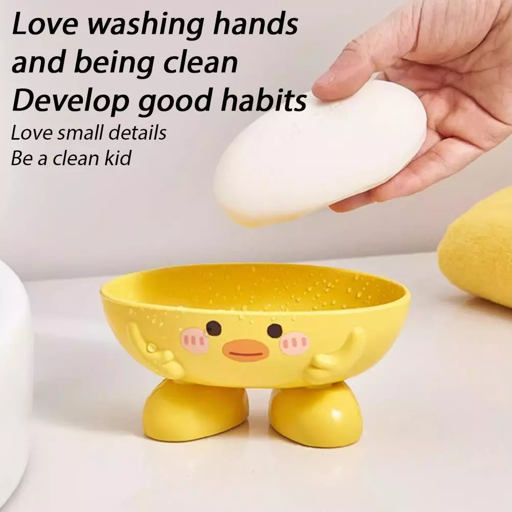 Hộp xà phòng thoát nước vệ sinh vịt nhỏ màu vàng dễ thương