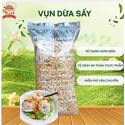 Vụn dừa sấy giòn thơm béo - Nguyên liệu làm topping trà sữa, làm bánh