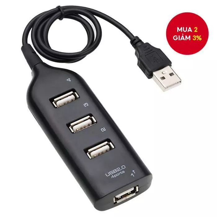 Hub USB cho máy tính xách tay PC 4 cổng USB2.0 Bộ chia phân phối Bộ chuyển đổi nhanh Bộ chuyển đổi OTG