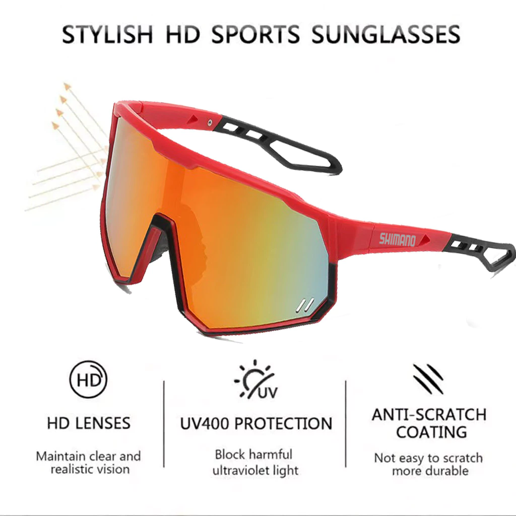 Kính bảo hộ cao cấp unisex mùa hè mới của Shimano dành cho xe đạp ngoài trời, đi bộ đường dài, cắm trại, kính râm chống tia cực tím phân cực