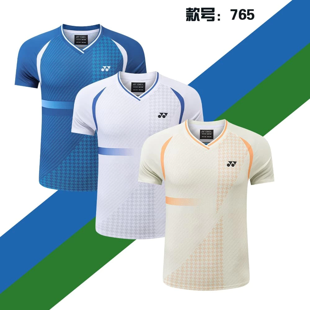 Áo sơ mi cầu lông làm mát chuyên nghiệp 765 | Polyester lưới mật độ cao, quản lý mồ hôi tuyệt vời và chức năng khô nhanh, lý tưởng cho các trận đấu cạnh tranh và đào tạo chuyên nghiệp.