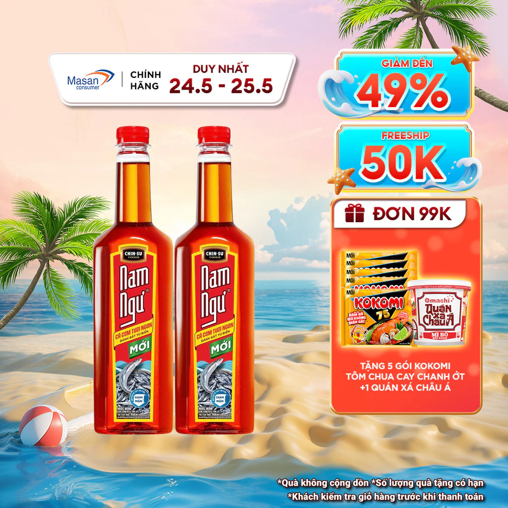 (Chọn loại) Combo 2 Nước mắm Nam Ngư 750ml/900ml