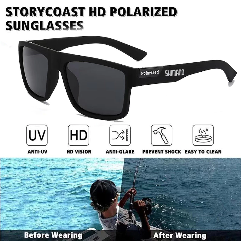 Kính chống nắng phân cực Shimano HD 2026 kính râm cắm trại du lịch mùa hè unisex mới