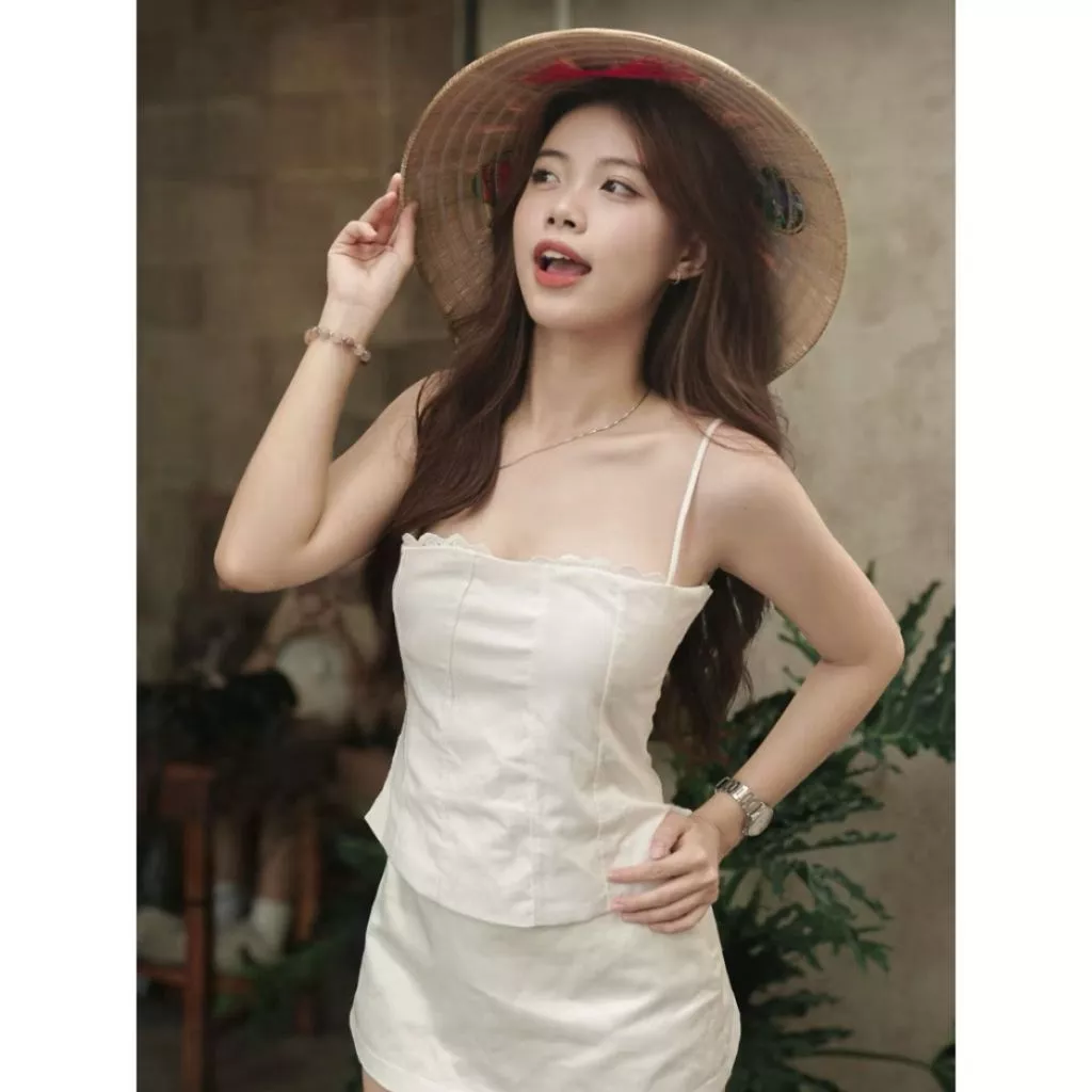 Áo 2 Dây Linen Nữ Thiết Kế Kiểu Quyến Rũ Tiểu Thư Mùa Hè SS202566 - Fashion 73